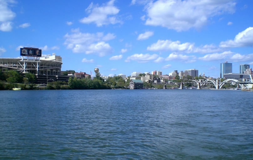 Downtown Knoxville and Neyland Stadium